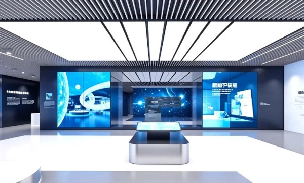 極簡科技風展廳解碼未來企業(yè)的空間語言